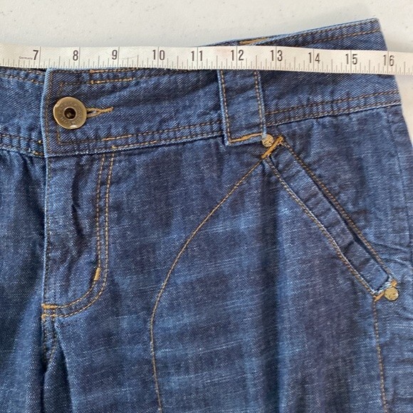 Patrick Robinson for Target Wide Leg Denim Cargo Distressed Jeans Dark Wash - Picture 10 of 16